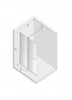 NEW TRENDY Kabina prysznicowa walk in 100x200 Smart Light Gold, przesuwna, wspornik skośny, reling EXK-6729-WU